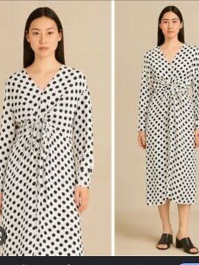 Maje MIDI Dot Dress